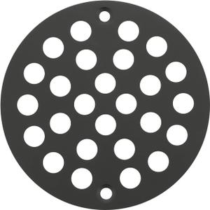 Round 4 Inch Screw-in Floor Drain Cover Replacement Shower Drainer Grate with Screws (Matte Black)