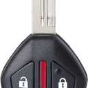 Keymall Head Key Fob Keyless Entry Remote Replacement for Mitsubishi Outlander 2007-2016 for I-MeiV 2011-2014(FCC:OUCG8D-625M-A P/N:6370A148) 3 Buttons
