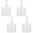 Eaasty 4 Pieces Lotion Bottles Plastic Pump Dispenser 500 ml Shampoo and Conditioner Dispenser Refillable Empty Shampoo Bottles with Pump for Travel Shower Essential Oil Soap(White)