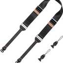 K&F Concept 45mm Camera Neck Strap for Photographers Camera Strap Quick Release Clip Adjustable Sling Strap Compatible for Nikon Canon Sony Olympus DSLR Camera Black