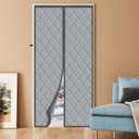 Magnetic Thermal Insulated Door Curtain, Fits Door Size 38" x 82",Durable Oxford Cloth&Thicken Polyester Fiber Fill, Efficient Temperature Control, Durable Construction, Soundproof and Windproof