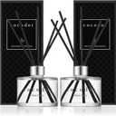 COCODOR Signature Reed Diffuser Set/Black Cherry / 6.7oz /2 Pack/Home Fragrance Diffuser, Oil Scent Diffuser for Bathroom Shelf Decor