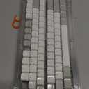 Womier Low Profile Keycaps - Shine Through Keycaps 60 65 75 100 Percent, Keyboard Key caps PBT Full Size for Cherry Gateron MX Switches Mechanical Keyboard, Grey/White