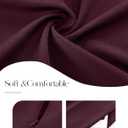 Bbonlinedress Midi Cocktail Dress Formal Wedding Guest 3/4 Sleeve Church V-Neck Work A-Line Swing Tea Party Dress (Burgundy)