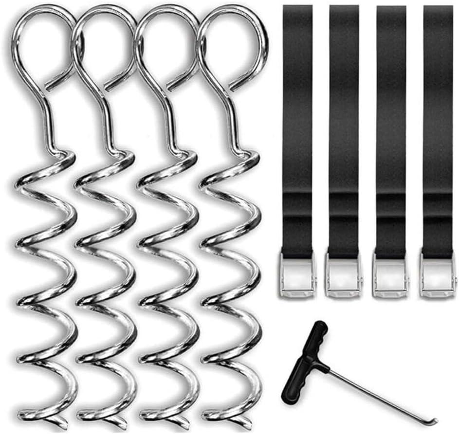 N1Fit Trampoline Stakes Anchors - Strong and Galvanized Gives a Greater Span of Anchorage - Trampoline Anchors Trampoline Anchor kit | Trampoline Wind Stakes | Ground Anchors Heavy Duty |Spiral Anchor