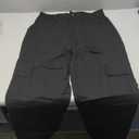 Women Spring Cargo Pants Elastic High Waist Drawcord Hem Full Length Sweatpants M