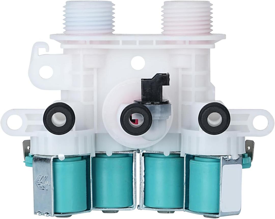 Washer Water Inlet Valve for May-tag Bra-vos XL Model MVWB835DW/MVWB765FW/MVWB865GW/MVW7230HW,Whirl-pool WTW8500DC/WTW7500GC/W and Ken-more Series 700 Replacement.