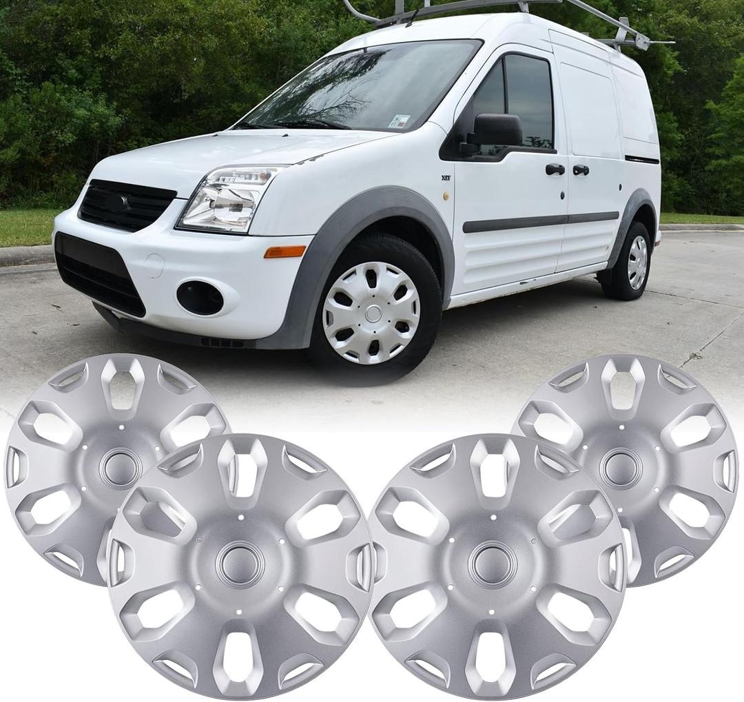 Hubcaps Set Replacement for 2010-2013 Ford Transit Connect, 15-inch