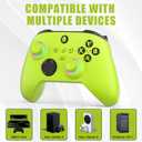 W&O Wireless Controller for With Xbox One, Xbox Series X/S, Xbox One X/S, PC, With RGB LED Light, Mappable Buttons, With 2.4GHZ Wireless Adapter Gamepad (Electric Volt)