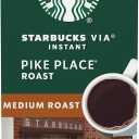 Starbucks VIA Instant Coffee Packets, Single Serve, Medium Roast Coffee, Pike Place Roast, 96 Packets ​, Best Before 11/19/2026