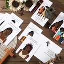 Cholemy 36 Set African American Christian Cards with Envelopes African Bible Verse Christmas Greeting Cards Religious Scripture Xmas Inspirational Quote Faith Church Holiday Gifts for Black Women
