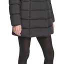 Kenneth Cole New York Women's Pillow Collared Fashion Puffer With an Inner Bib Removeable Buckle, M