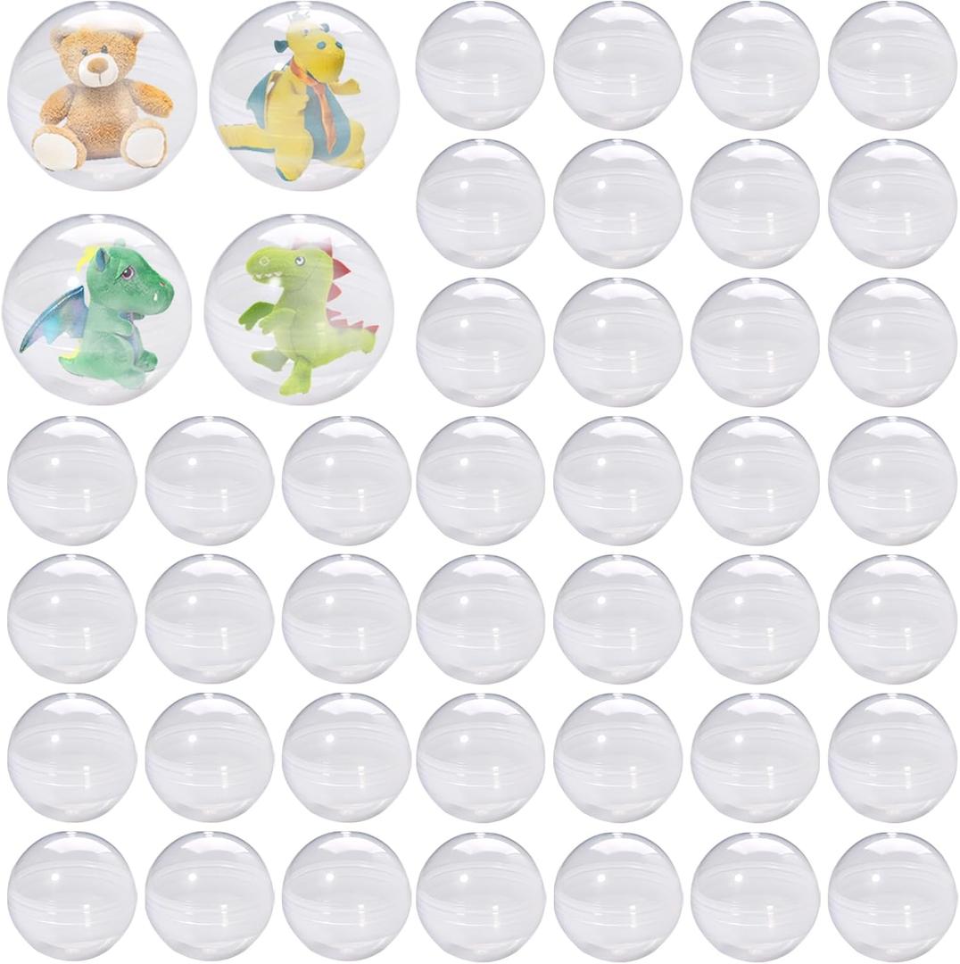 320 Pcs Gumball Vending Machine Capsules 2 Inch Empty Round Capsules Plastic Small Capsules Toy Classic Capsules Toy Clear Capsules Containers for Prizes Party Favors Supplies