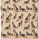 German Shepherd Blanket Gifts for Kids Women Adult Girls,Cartoon Puppy Dog Throw Blankets,Soft Comfy Lightweight for Home Couch Bed Sofa Farm Cool Decor,Playful Pet Art 60x80in (80x60 Inch)