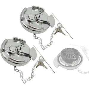 2Pcs 11-04859-100 4" Locking Diesel Fuel Cap, Lever-Style Aluminum Fuel Tank Cap with Key Fit for 1972-2017 Peterbilt 330, 379, 389, 579, 587 Trucks, OE# 11-04859-200, 572.1015, 600212