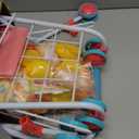 deAO Kids Shopping Cart Trolley with Sturdy Metal Frame for Toddlers 46 PCS Food Fruit Vegetables Pretend Play Food Role Play,Educational Toy Play Kitchen Toys for Boys Girls Kids