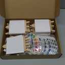 Zubebe 24 Set Mini Canvas Painting Kit Easter Gifts 4 x 4in Canvas with Wooden Easel, 12 Colors Watercolor Palette Brush Bulk for Galentines Art Party Favors (Square Shaped)