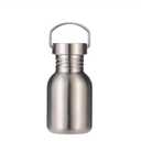 Stainless Steel Single Wall Water Bottle Large Camping Water Bottle with Handle Wide Mouth Leak Proof Lightweight Sports Kettle Cup (12 oz) (11.8 Ounces)