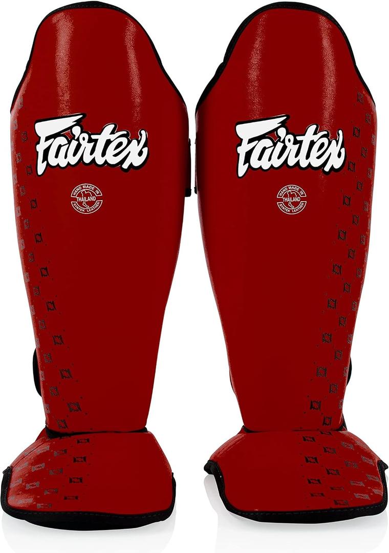 Fairtex SP5 Muay Thai Shin Guards for Men, Women, Kids | Shinguards are Premium, Lightweight & Durable | Extended Protection to Avoid Shin Splints During Training or Sparring, Size: Medium