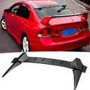 Rear Window Roof Spoiler Visor Wing Compatible with Honda Civic Sedan EX/EX-L/GX/LX/LX-S/Si/DX 2006-2011 Gloss Black Type-R Style Top Wing Lip Exterior Accessories