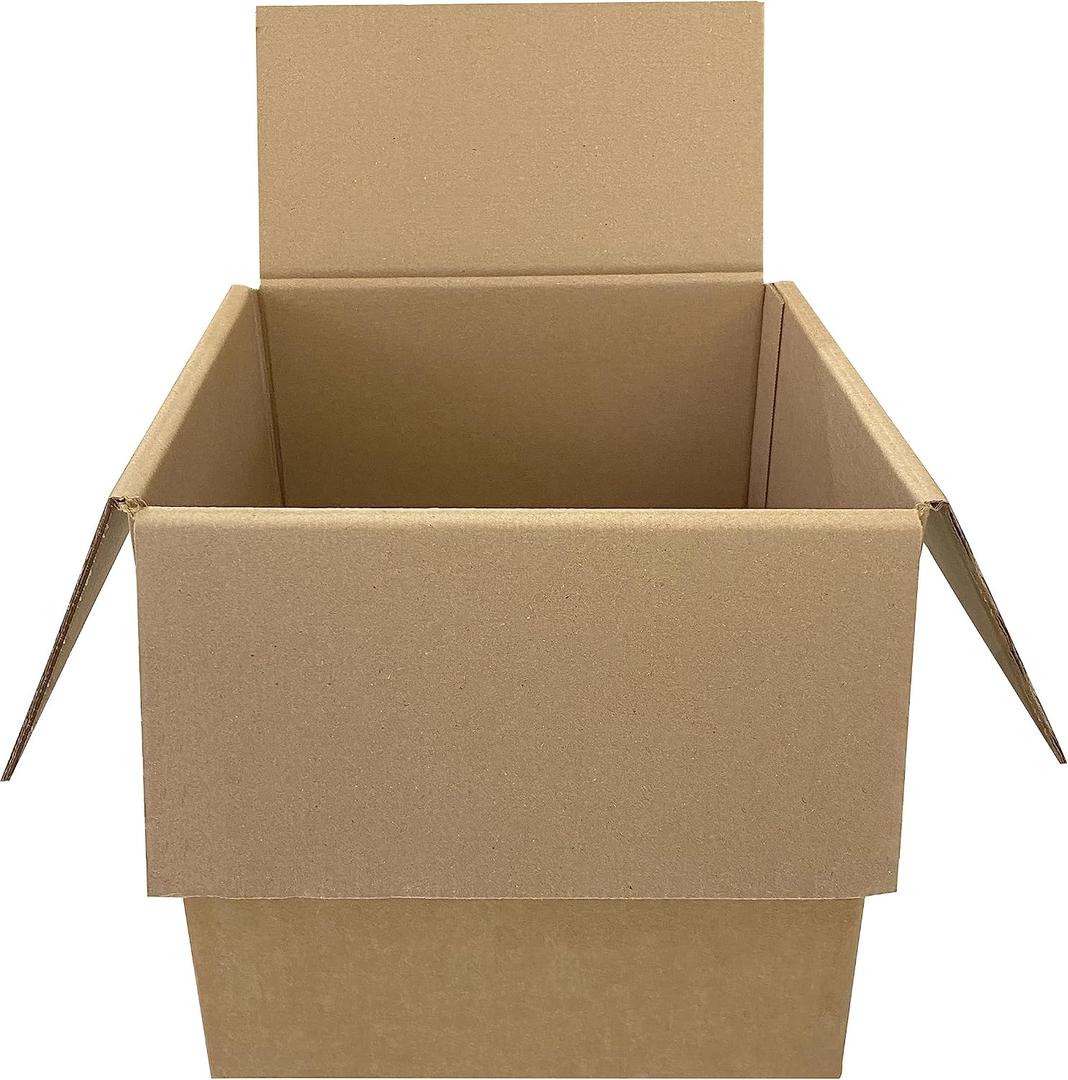 Shipping Boxes, 8 x 8 x 8 inch, 15 Pack | Heavy Duty, 275lb Capacity, Brown Corrugated, For Moving & Packaging