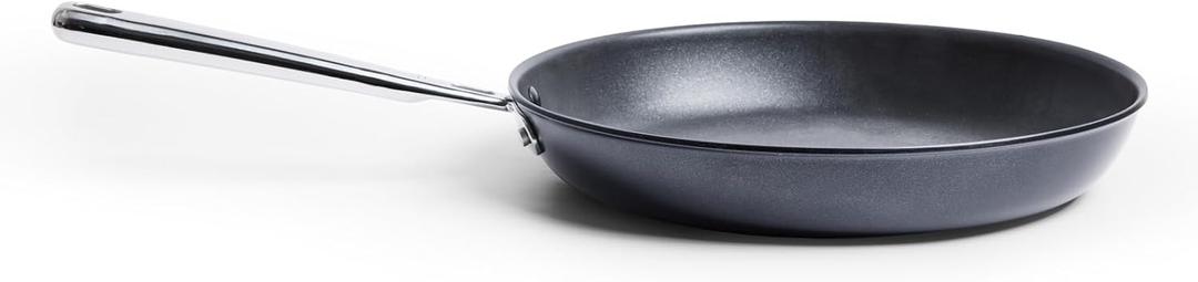Misen Nonstick Frying Pan - Premium Skillet with PFOA-Free Coating - Ideal for Omelettes, Eggs, and Induction Cooking - Durable Aluminum Core, Warp-Resistant Design, and Oven-Safe to 450F - 12"