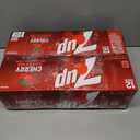 2 x 7UP Cherry Flavored Soda, 12 fl oz cans, 12 pack