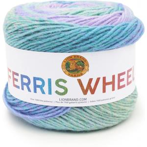 Lion Brand Yarn, Muticolor Ferris Wheel Yarn for Knitting, Crocheting, and Crafts, Cotton Candy, 1 Pack Lion Brand Yarn, Muticolor Ferris Wheel Yarn for Knitting, Crocheting, and Crafts, Cotton Candy, 1 Pack