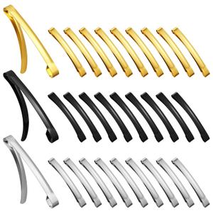 Hotop 30 Pieces Open Center Metal Barrettes Anti-slip Metal Hair Clip for Women, Assorted Colors(Slide Barrette,Black, Silver, Gold)