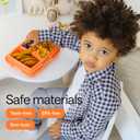 2 x Bento Box with Hot & Ice Packs  5 Leakproof Containers, Insulated Lunch Box for Women, Men, Kids & Toddlers  Heated Thermal Food Warmer  Reusable Snack Boxes for Daycare, School & Meal Prep Thermos (Bright Orange)