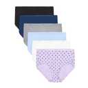 Hanes Womens Underwear Briefs Pack, 6-Pack, Cotton Brief Panties for Women, Moisture-Wicking (11)