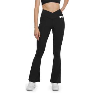 HEGALY Women's Flare Yoga Pants - Crossover Flare Leggings Buttery Soft High Waisted Workout Casual Bootcut Pants (Medium, Black-pocket)