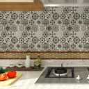 Peel and Stick Backsplash Tiles for Kitchen, Talavera Mexican Tiles (10 Sheets)