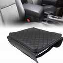 FZJDSD Microfiber Leather Console Lid Armrest Cover Cushion Pad Anti-Scratch Compatible with Toyota Tundra 2007-2013 Bucket Seat Compatible with Toyota Sequoia 2008-2015