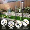 ALFIOT Solar Pathway Lights Outdoor, Bright Solar Lights Outdoor, IP65 Waterproof Landscape Lighting for Yard Patio Walkway Driveway Pathway (Cool White (Cylinder), 12 Pack)