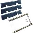 Kit DG271 15.3" 7635 Porcelain Steel Flavorizer Bars and 69785 Stainless Steel Grill Burner Tubes for Weber Spirit I & II 200 with Front Control, Spirit E210, E220, S210, S220