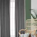 Hillcrest Gray Chenille Velvet Pinch Pleated Blackout Curtains Room Darkening Thermal Insulated Window Drapes 108 Inches for Living Room Bedroom, Back Tab with Hooks 2 Panels,38" W x 108" L x 2