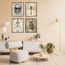 Locomiss Vintage Cottagecore Wall Art Decor, Whimsical Cottage Core Gothic Vintage Woodland Wall Decor Posters Print For Room Home Bedroom Bathroom, Set of 4 (8x10 Unframed)