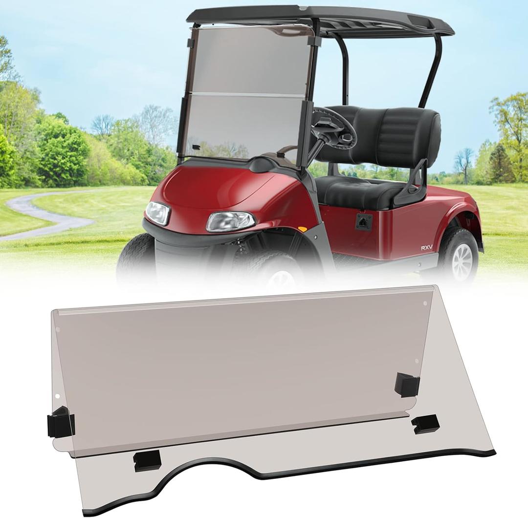 Tinted Windshield 2008-UP for EZGO RXV Golf Cart Part Front
