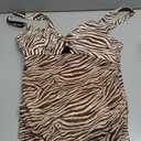 SHAPELLX One Piece Swimsuit Women Tummy Control Full Coverage Bathing Suit with Mesh Wrap Skirt Modest Swim Dress (Brown, XL)