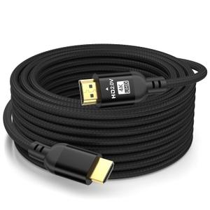 Diyanisly 4K Long Hdmi Cable 75FT Ultra High Speed HDMI 2.0 Cable, Support 4K@60Hz, 3D ARC, Ethernet Audio Video Return HDMI Cord for UHD Xbox PS4/PS5 Roku TV Monitor Laptop PC (Braided, Black)