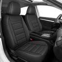 IKABEVEM Car Seat Covers Custom Fit for Honda Accord 2023 2024 2025 2026 Full Set Waterproof Faux Leather Full Coverage Car Seat Protector, Airbag Compatible, All Weather Protection(Black)