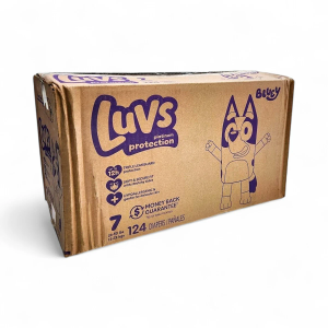 Luvs Platinum Protection Disposable Baby Diapers (Size 7) - Bluey - 124 Count