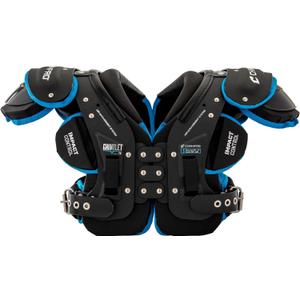Champro Gauntlet III Football Shoulder Pads (Small, Black)