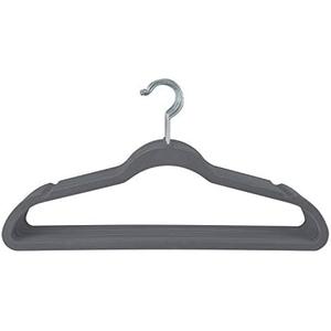 Simplify 10 Super Slim Velvet Huggable Hangers in Grey (Gray)