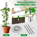 2 Pack Spiral Metal Garden Trellis for Climbing Plants Outdoor Indoor - 44" Adjustable Plant Support Tower with Center Pole, for Outdoor Garden, Raised Bed, Backyard, House Flower Pots & Planters