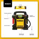 DEWALT DXAEPS14 2000 Peak Amp Jump Starter with 120 PSI Air Inflator | For 4, 6 and 8-cylinder gas or diesel cars and trucks, with portable 500W AC power, USB charging and bulit in LED flashlight