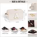 YOOLIFE Initial Travel Makeup Bag Cosmetic Bag - Teen Girl Gifts Trendy Stuff Friend Birthday Gifts for Women Teen Girl Kids