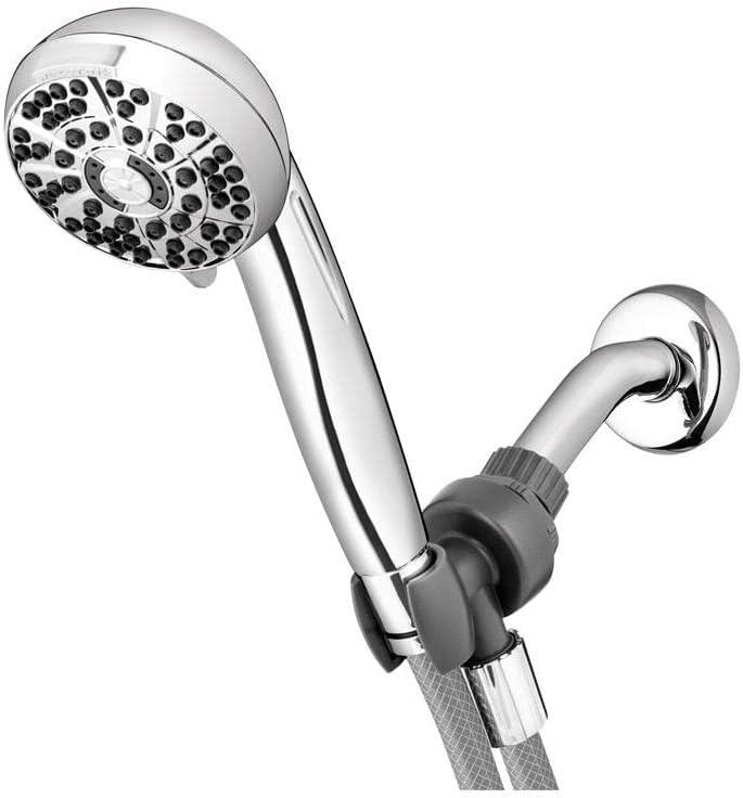 Waterpik High Pressure Hand Held Shower Head With Hose, PowerPulse Massage 6-Mode, Chrome XAS-643E