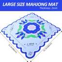 Jongyance Learning Mahjong Mat (31.5x31.5) with Black Carrying Bag, Anti-Slip, Noise-Reducing, Mahjong Table Mat for Mah-jongg,Poker, Board Games, Dominoes, and Card